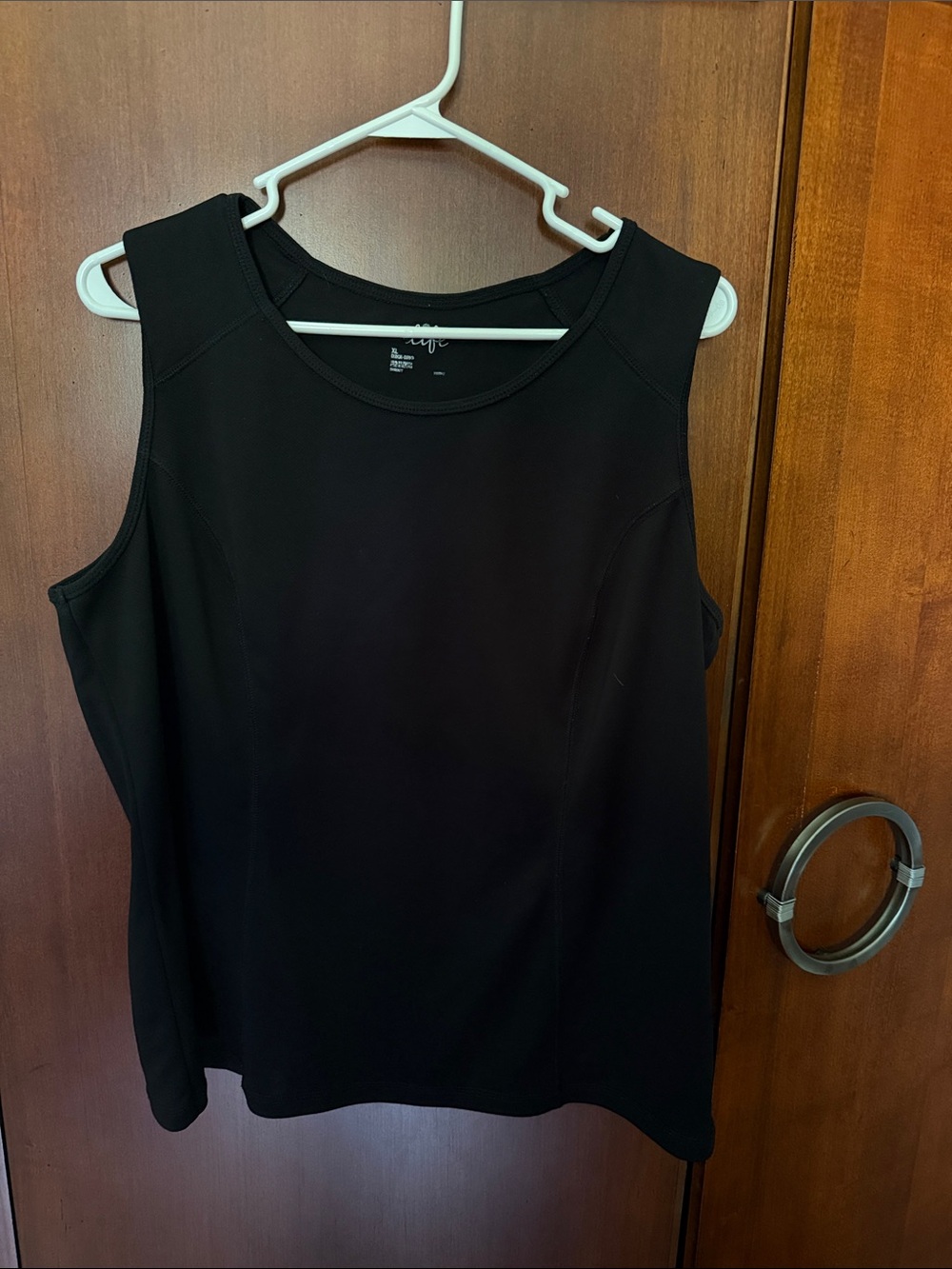 made for life Black Sleeveless Tank Top - Crew Neck